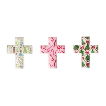 Mud Pie Mini Acrylic Christmas Crosses
