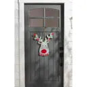 Mud Pie Light-Up Tin Reindeer Door Hanger