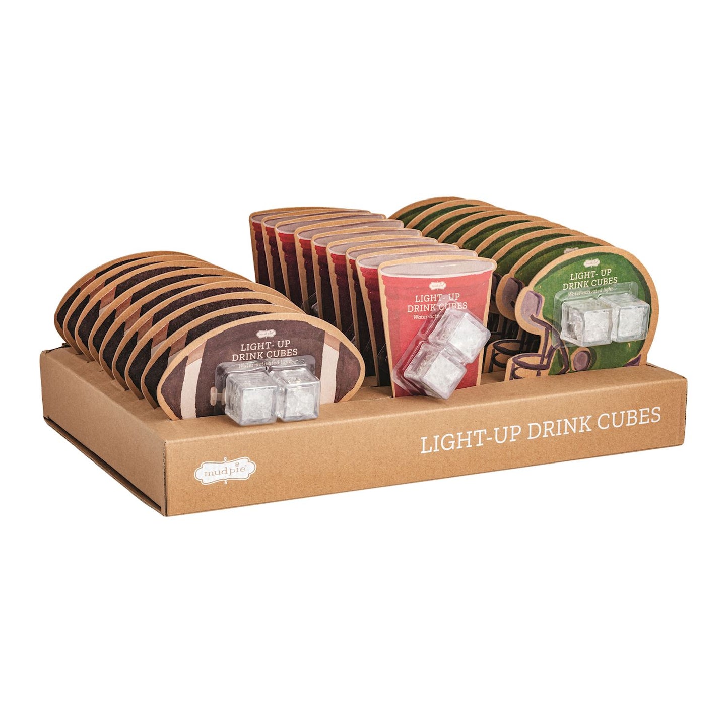 Mud Pie Tailgate Light-Up Drink Cube Set