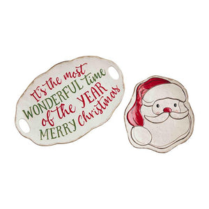 Mud Pie Christmas Farmhouse Platters