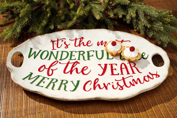 Mud Pie Christmas Farmhouse Platters