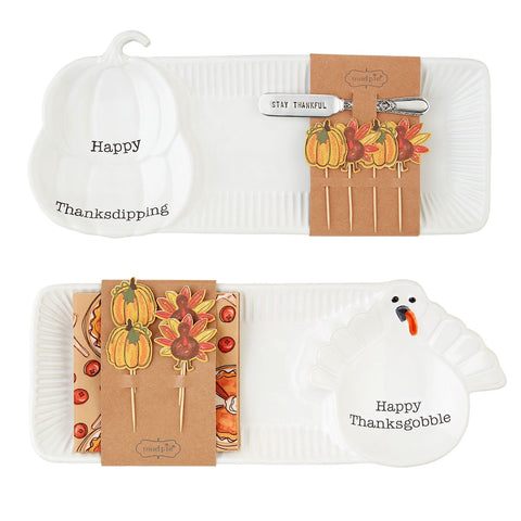 Mud Pie Thanksgiving Tray Sets