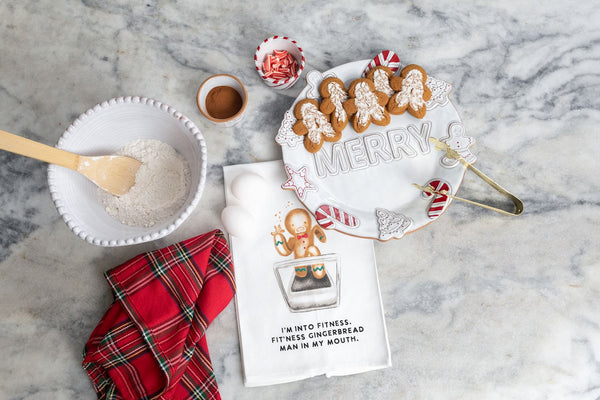 Mud Pie Merry Cookie Platter & Tong Set