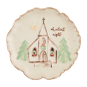 Mud Pie Oh Silent Night Church Platter