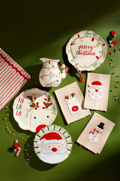 Mud Pie Christmas Lights Platter Set