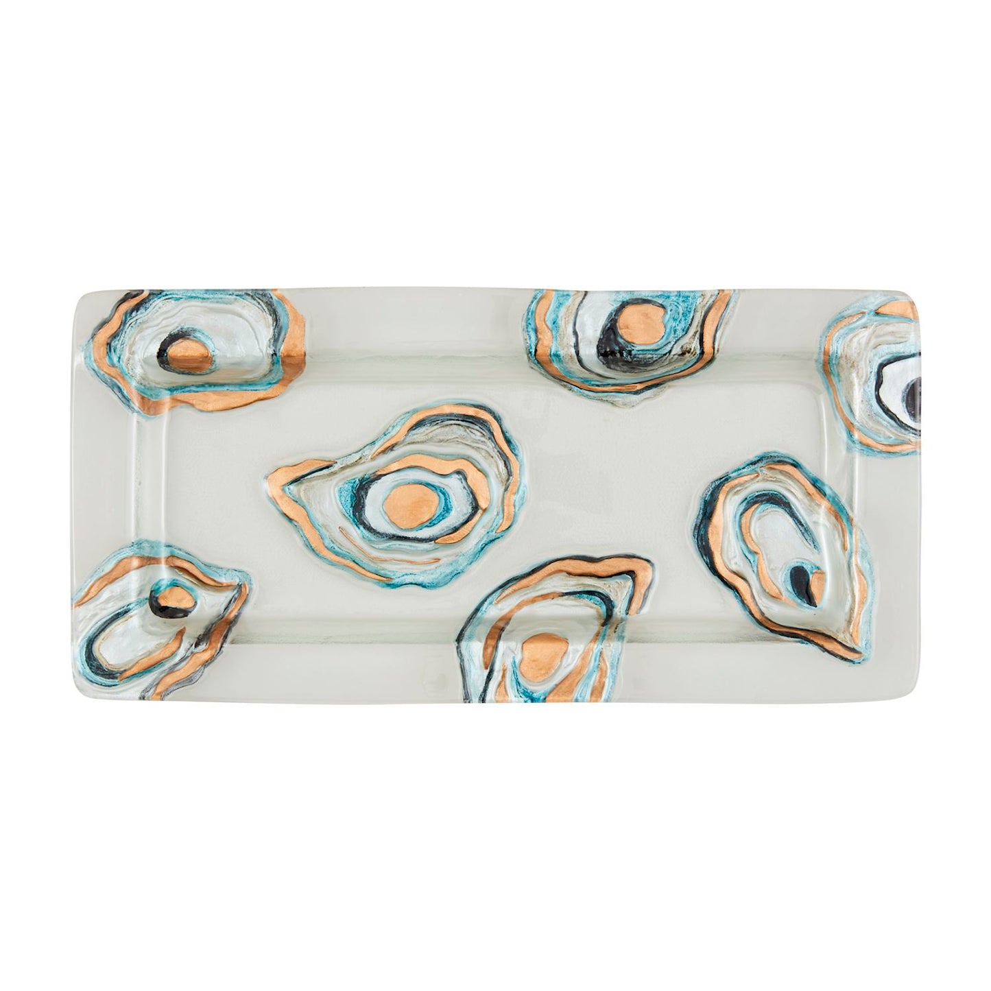 Mud Pie Oyster Glass Platter