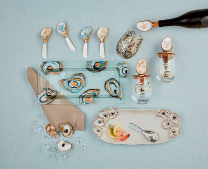 Mud Pie Oyster Glass Platter