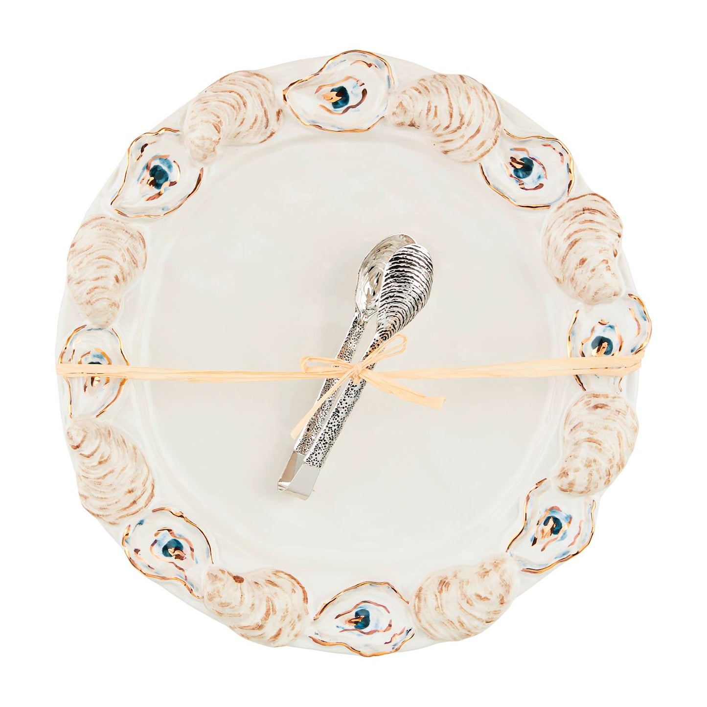 Mud Pie Round Oyster Platter Set