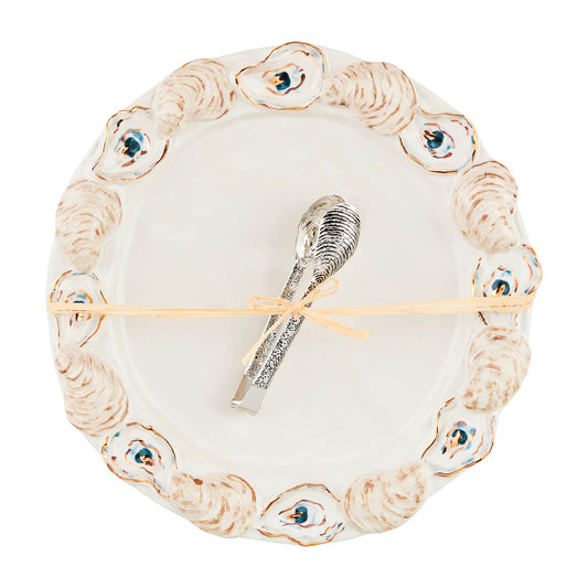 Mud Pie Round Oyster Platter Set