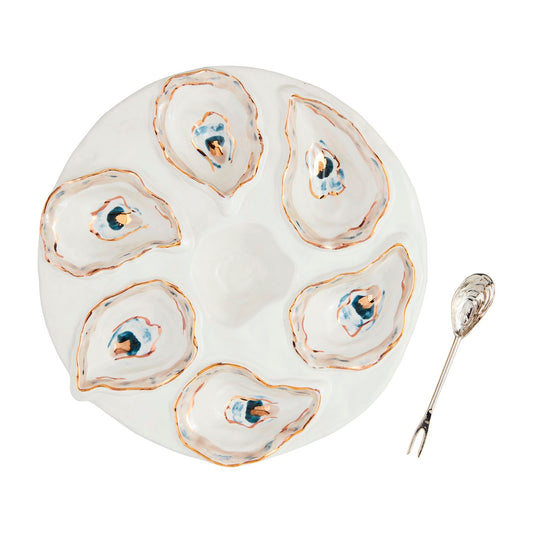 Mud Pie Oyster Server Set