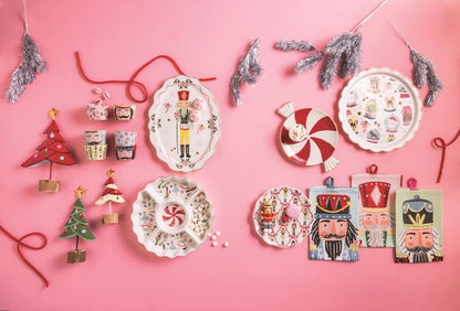 Mud Pie Nutcracker Toothpick Plate Set