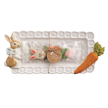 Mud Pie Easter Cookie Platter Gift Set
