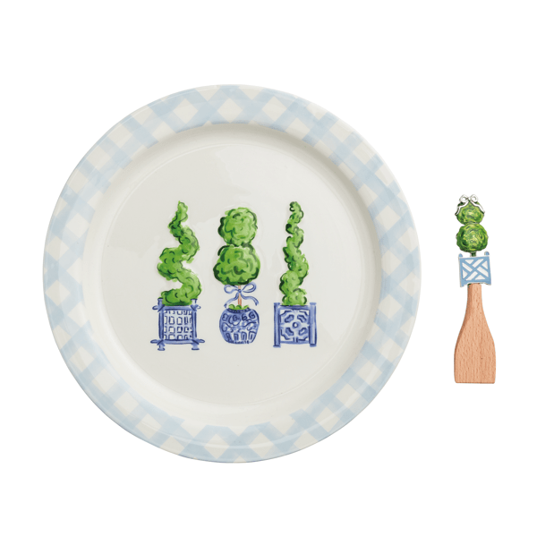 Mud Pie Topiary Round Platter