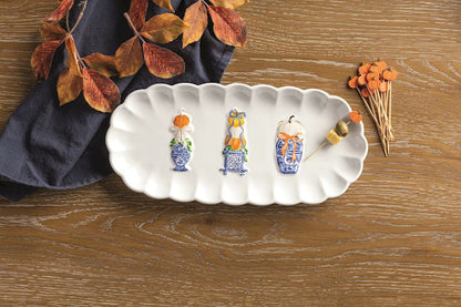 Mud Pie Pumpkin Topiary Hostess Set