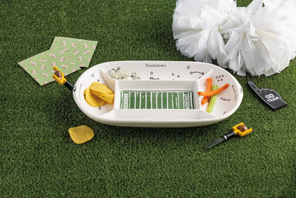 Mud Pie Football Field Platter Set