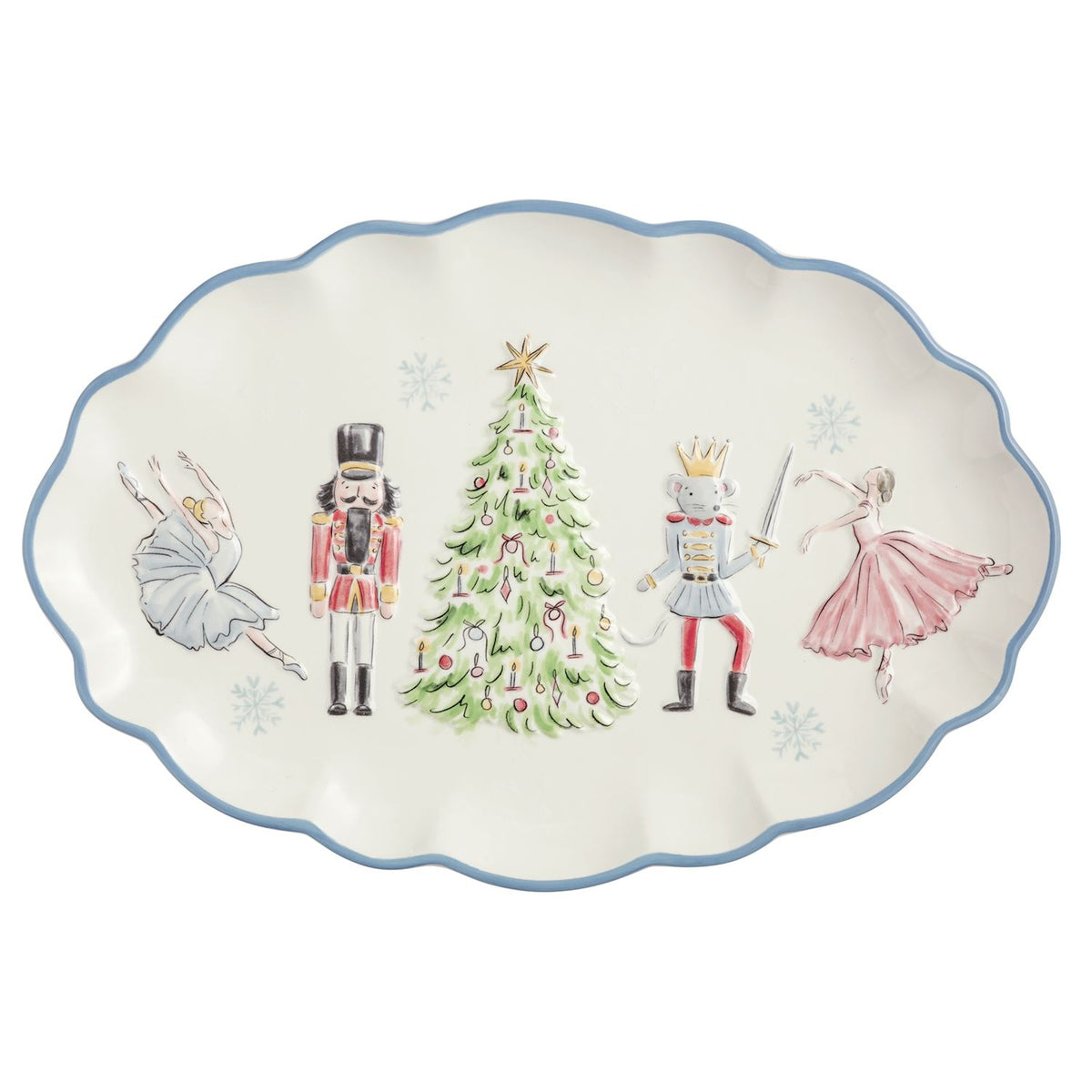 Mud Pie Scallop Edge Nutcracker Platter