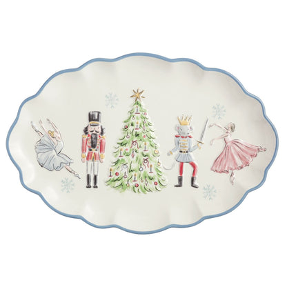 Mud Pie Scallop Edge Nutcracker Platter