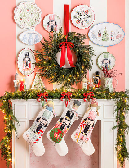 Mud Pie Red Edge Nutcracker Platter