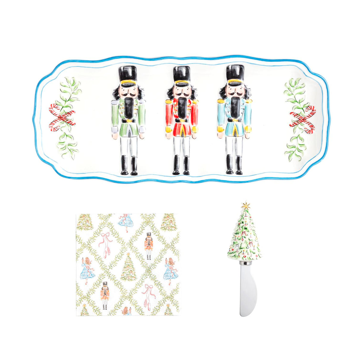 Mud Pie Nutcracker Hostess Set