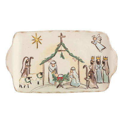 Mud Pie Nativity Platter