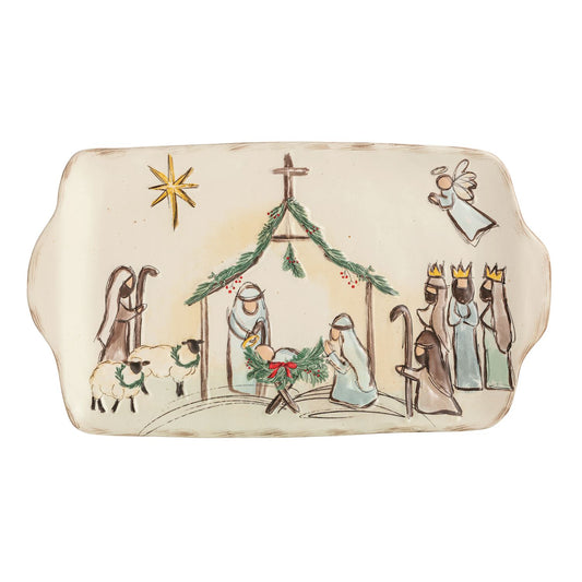 Mud Pie Nativity Platter
