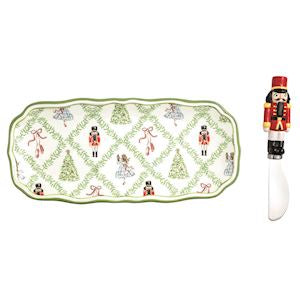 Mud Pie Nutcracker Everything Dish Set