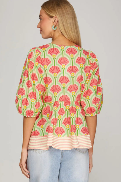 Bloom & Breeze Peplum Top