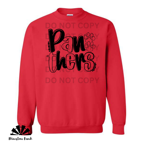 Red Panthers Dotted & Paws Sweatshirt