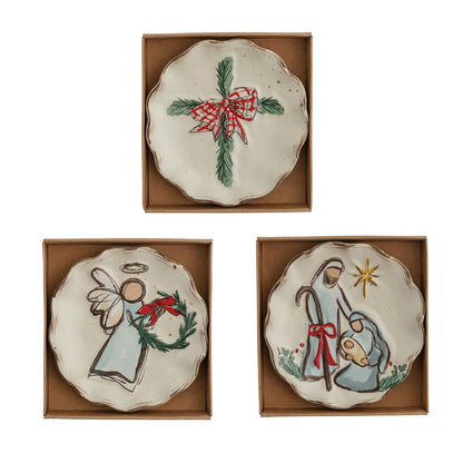 Mud Pie Nativity Tidbit Plates