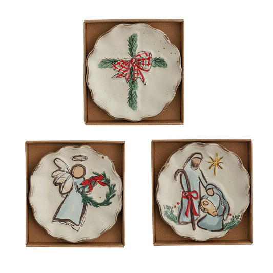Mud Pie Nativity Tidbit Plates