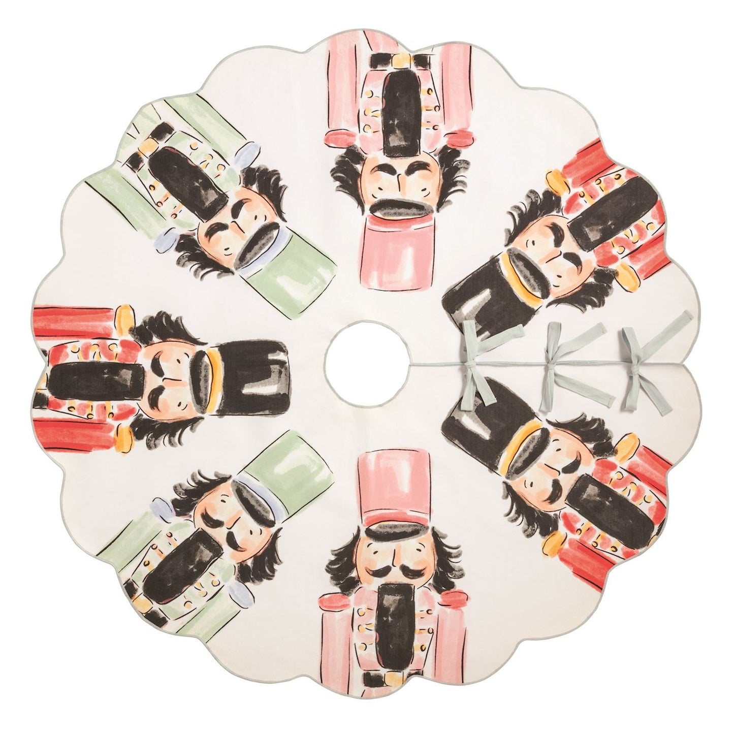 Mud Pie Scallop Edge Nutcracker Tree Skirt