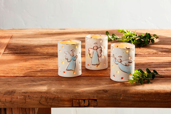 Mud Pie Farmhouse Angel Votives