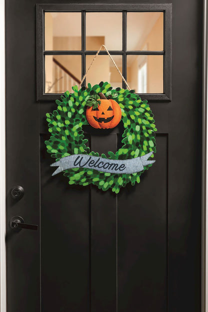 Mud Pie Welcome Tin Wreath