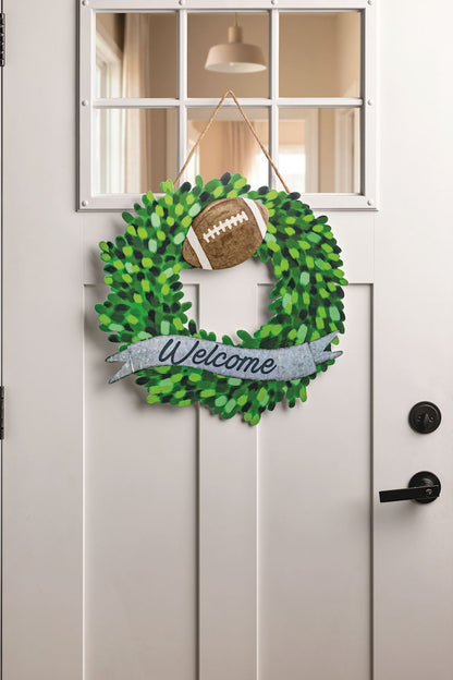 Mud Pie Welcome Tin Wreath