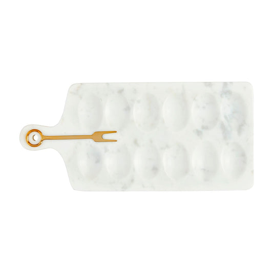 Mud Pie Marble Devil Egg Board Set