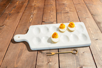Mud Pie Marble Devil Egg Board Set