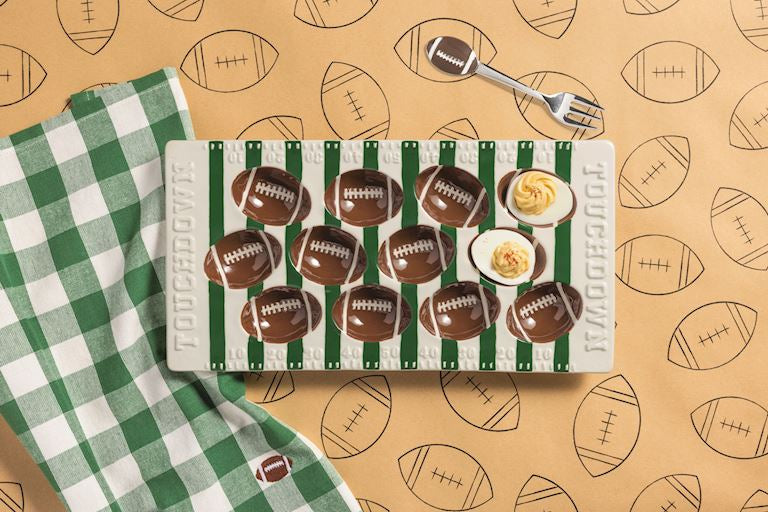 Mud Pie Football Field Deviled Egg Tray
