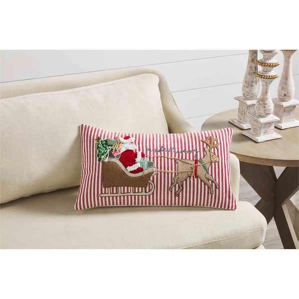 Mud Pie Make It Merry Sleigh Pillow