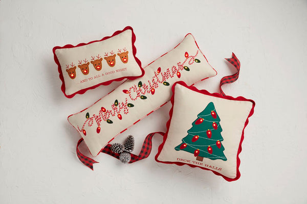 Mud Pie Light-Up Christmas Pillow