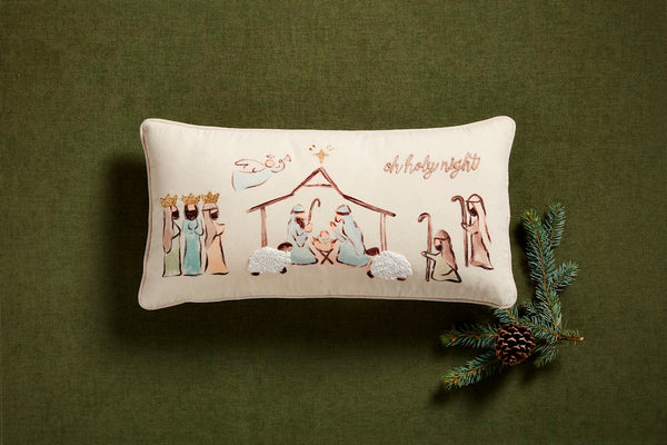 Mud Pie Nativity Pillow