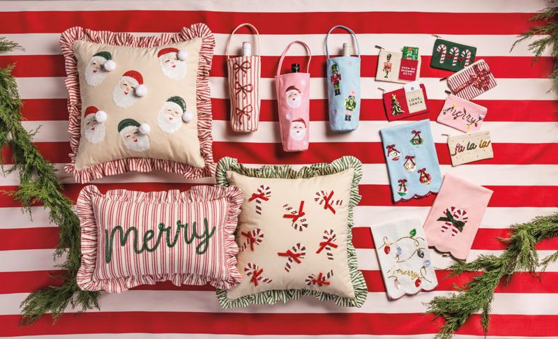 Mud Pie Christmas Sequin Pillows