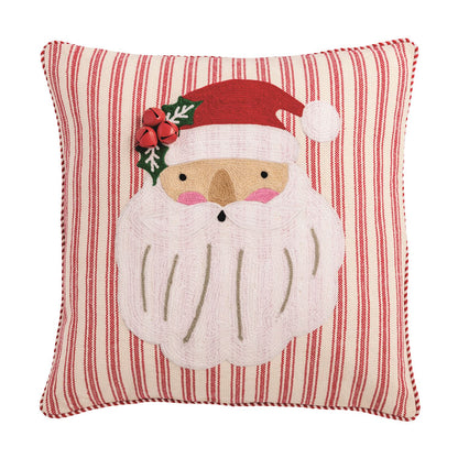 Mud Pie Whimsy Christmas Embroidered Pillow