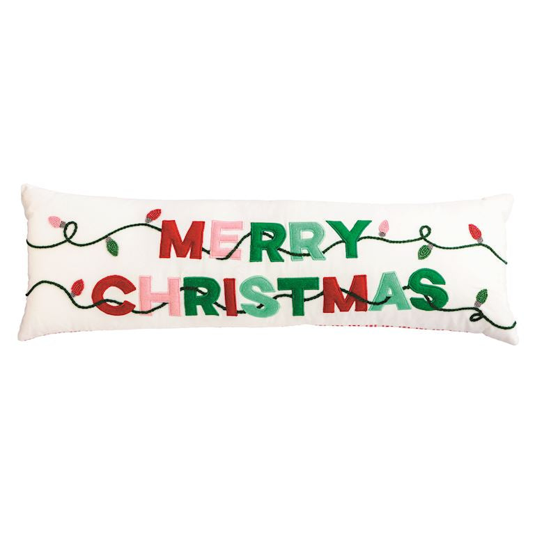 Mud Pie Merry Christmas Lights Pillow