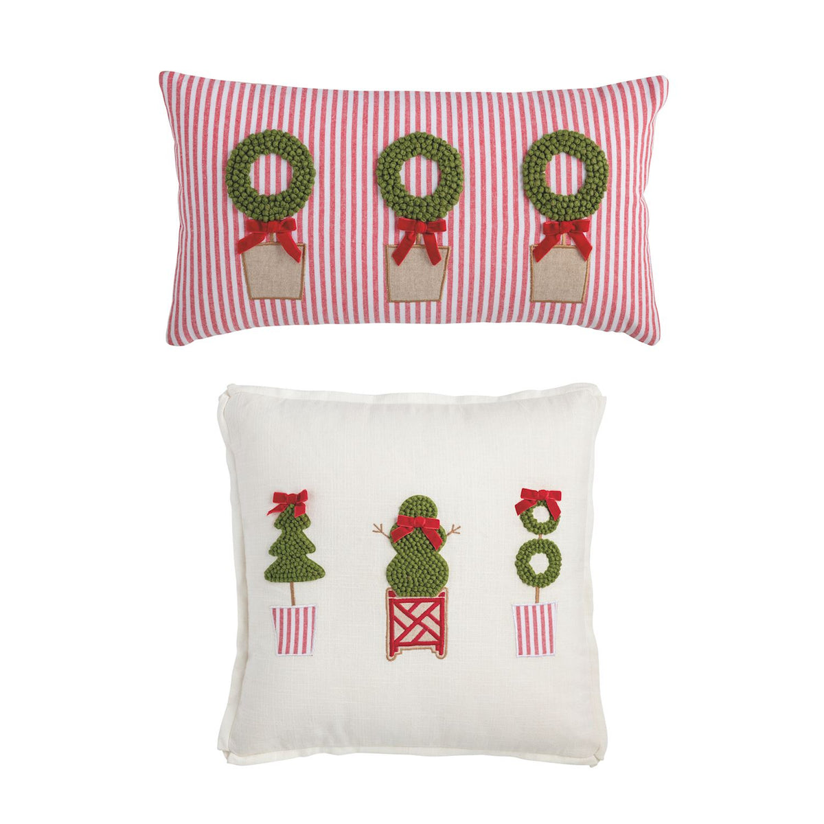 Mud Pie Christmas Topiary Pillow