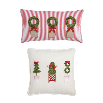 Mud Pie Christmas Topiary Pillow