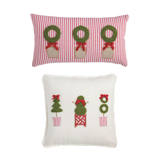 Mud Pie Christmas Topiary Pillow