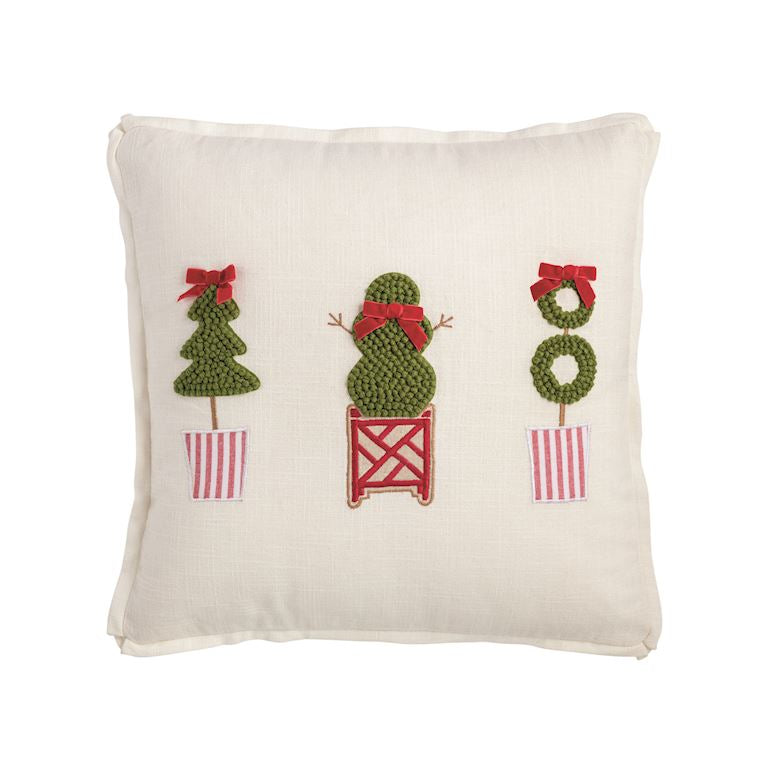 Mud Pie Christmas Topiary Pillow