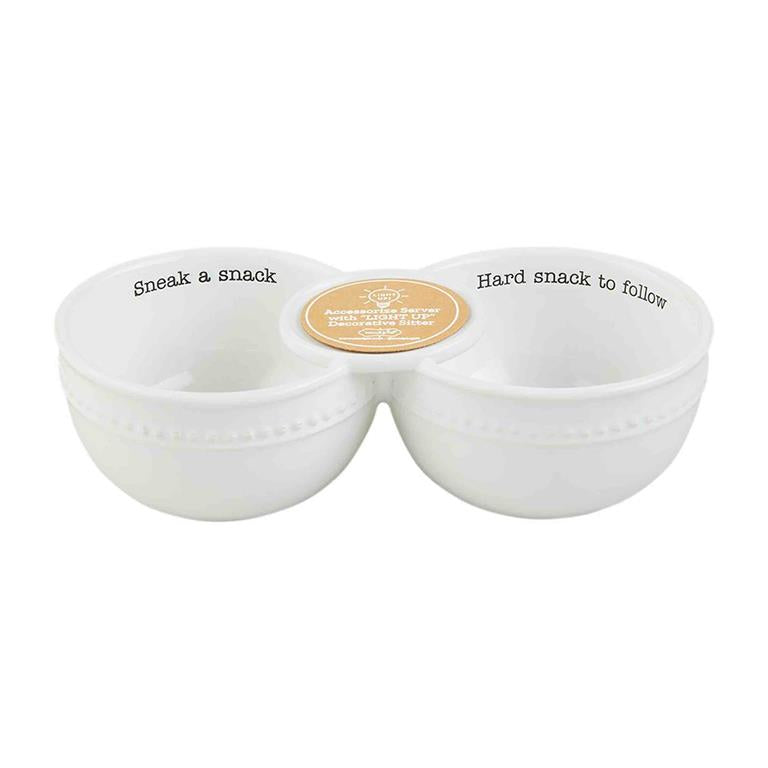 Mud Pie Snack Double Dip Bowl