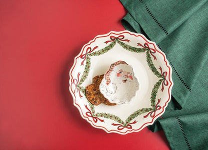 Mud Pie Classic Santa Chip & Dip Bowl