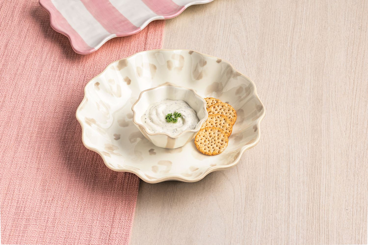 Mud Pie Leopard Chip & Dip Set